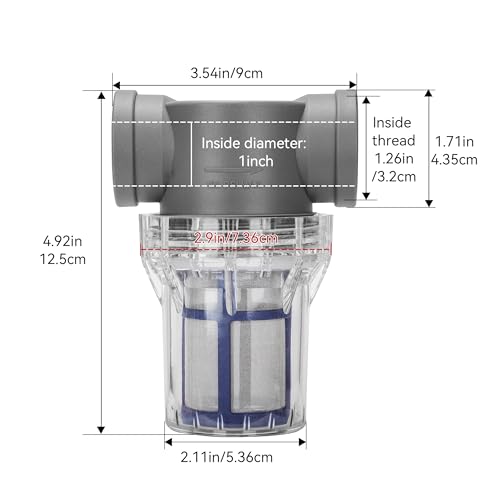 1'' Female NPT in-Line Strainer - Garden Hose Filter for High Pressure Washer, Sediment Filter with 100 Mesh Stainless Steel Screen (1'' 100 Mesh) - style: 1'' 100Mesh