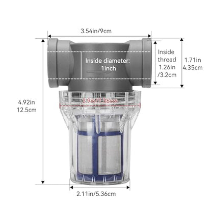 1'' Female NPT in-Line Strainer - Garden Hose Filter for High Pressure Washer, Sediment Filter with 100 Mesh Stainless Steel Screen (1'' 100 Mesh) - style: 1'' 100Mesh