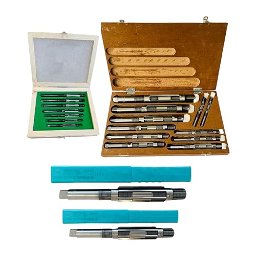 Adjustable Hand Reamer Tool HV to H16 Sizes - 1/4" to 2-7/32” Reaming Tool for Precise Hole Finishing with Carbon Steel Blades - Hand Tools Reamers for Metal & Wood - 6.35mm - 56.35 mm - size: HV to H16 - 20Pcs