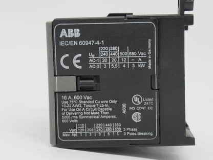 ABB BC7-30-10-01 MINI CONTR.W/24VDC COIL