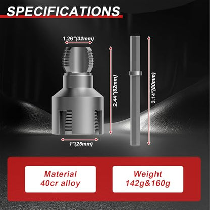 Integrated Internal & External Pipe Threading Tool (1" Dies) - size: 1"