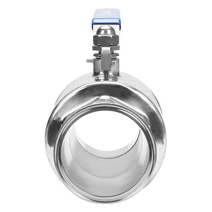 DERNORD 4 inch Tri-Clamp Clover Ball Valve Stainless Steel 304,PTFE Lined. (4 inch Tube OD) - size: 4 inch Tube OD