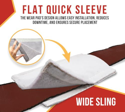 Mytee Products Yellow Polyester Web Sling Wear Pad for Rigging and Lifting Slings Protection - size: 1 - Pack, style: Pukka Sling Sleeve (6" x 12" - 3/16")
