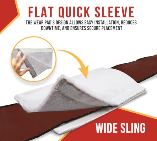 Mytee Products Yellow Polyester Web Sling Wear Pad for Rigging and Lifting Slings Protection - size: 4 - Pack, style: Pukka Sling Sleeve (6" x 12" - 3/16")