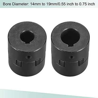 MECCANIXITY Flexible Coupling Shaft 14mm to 19mm 54mmx44.5mm Motor Coupler