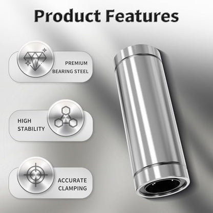 4 Pcs LM6LUU Linear Ball Bearings, 6x12x35mm Linear Bearing - size: LM6LUU
