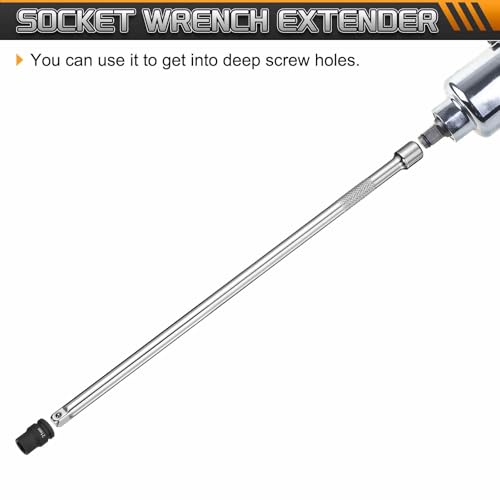 HARFINGTON 1pcs Socket Extension Bar 1/4" Drive 10" Long Extension Bars - size: 1/4" x 10"
