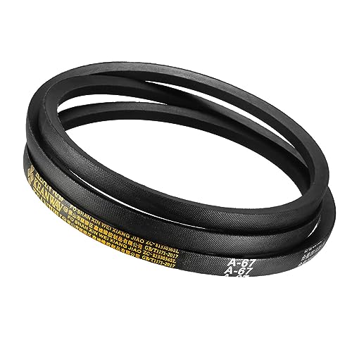 A-67 Drive V-Belt - [67-inch Inside Circumference] A-Section Rubber Drive Belt Wrapped for Transmission Use - size: A-67