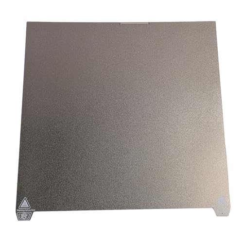 Textured PEI Build Plate,PEI PEO Build Plate, 370x370mm Double Sided Print Bed for K2 Plus with High Temperature Proof, Wide Compatibility, Simple Model Removal, for K2 Plus