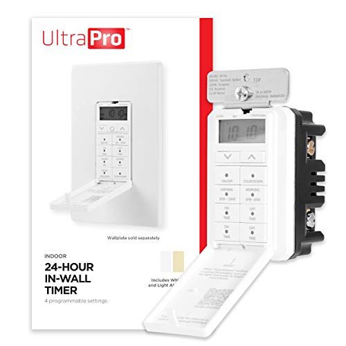 UltraPro in-Wall Digital Timer Switch, Countdown, Custom On/Off, 1 Pack - style: 24HR Digital Timer
