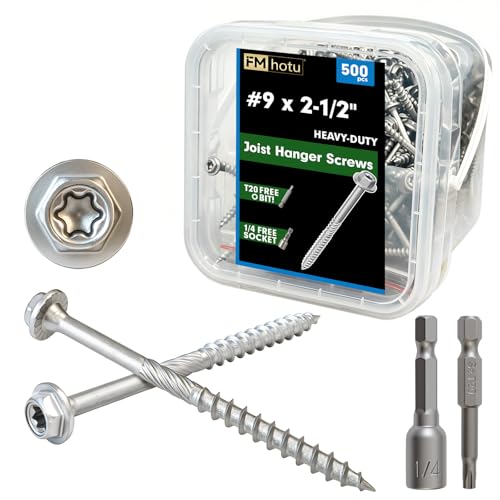 FMhotu #9 x 2-1/2" Heavy Duty Joist Hanger Screws - size: 2-1/2 Inch