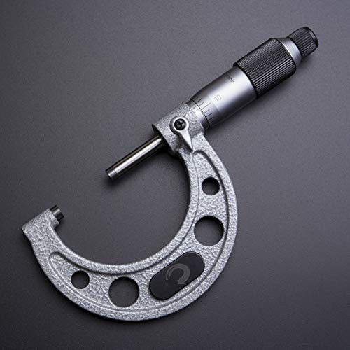 Clockwise Tools MMTR-02 Premium Outside Micrometer with Carbide Tip 1-2" Measuring Range 0.0001" Graduation Precision Machinist Tool - size: 1-2"