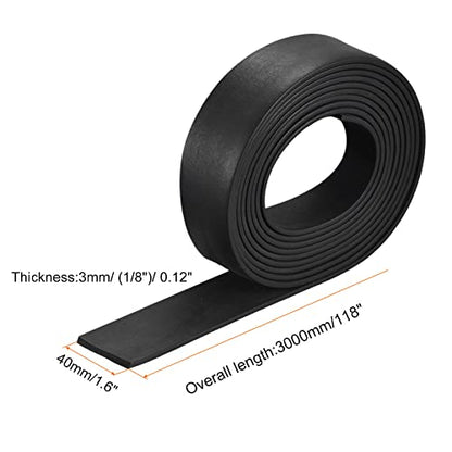 uxcell EPDM Rubber Foam Sheet Strips 1/8" T x 1.6" W x 118" L, Neoprene Rubber Sheet Rolls for DIY Gasket, Sealing Padding, Reduce Vibration Mat - size: 1/8"T x 1.6"W x 118"L