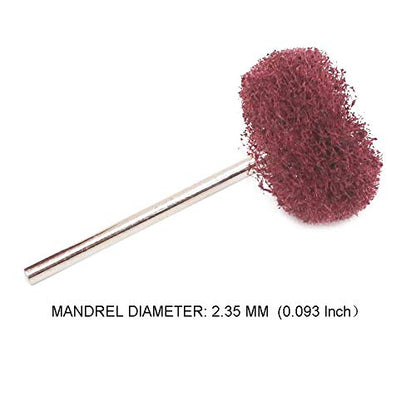 Fine Abrasive Wheel Brush Polishing Buffing Wheels Sanding Rust Remove Rotary Tools Accessories 2.35 MM Mandrel 80 Pieces - size: 2.35 millimeters