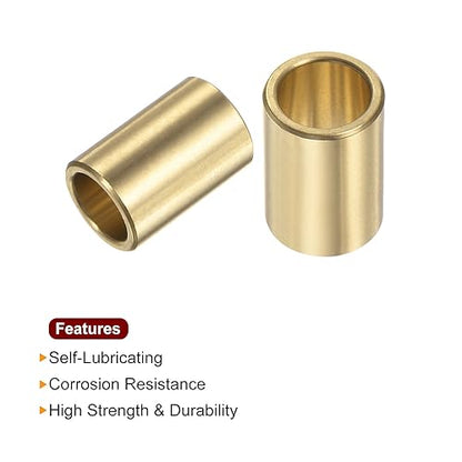 HARFINGTON 2pcs Sleeve Bearings 3/8" Bore 1/2" OD 3/4" Length Wrapped Oilless Bushing Brass Alloy for Transmission Conveyor Systems - size: 3/8" x 1/2" x 3/4"