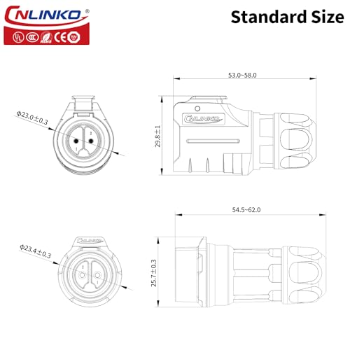 CNLINKO LP-16 7 PIN Industrial Waterproof Connector - style: 7 Pin
