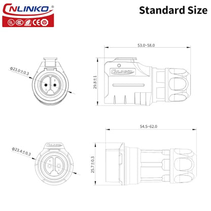 CNLINKO LP-16 7 PIN Industrial Waterproof Connector - style: 7 Pin