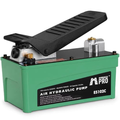 Air Hydraulic Pump, 10000 PSI High Pressure Output, Foot Pedal Pump, Green - color: Green