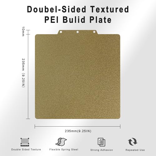 Dual-Sided Textured PEI Build Plate for Flashforge Adventurer 5M, 235x235mm - color: Double Sided Textured PEI, size: Adventurer 5M 235mm