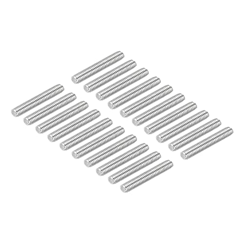 DMiotech 20 Pack M4 x 25mm Fully Threaded Rod 304 Stainless Steel Right Hand Threads Rod Bar Studs Clamps and U-Bolts - size: M4 x 25mm
