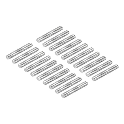 DMiotech 20 Pack M4 x 25mm Fully Threaded Rod 304 Stainless Steel Right Hand Threads Rod Bar Studs Clamps and U-Bolts - size: M4 x 25mm