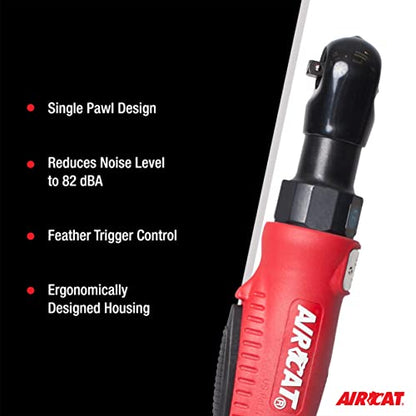 AIRCAT Pneumatic Tools 801: Composite Ratchet 320 RPM, 35 ft-lbs Maximum Torque - 3/8-Inch - size: 3/8-Inch (Pack of 1)