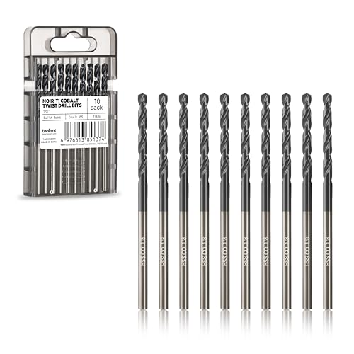 toolant 1/8" Cobalt Drill Bit Set(Pro) Titanium Aluminum Nitride Coated (TiAlN), 10-Piece Bulk - size: 1/8 in (10pcs)
