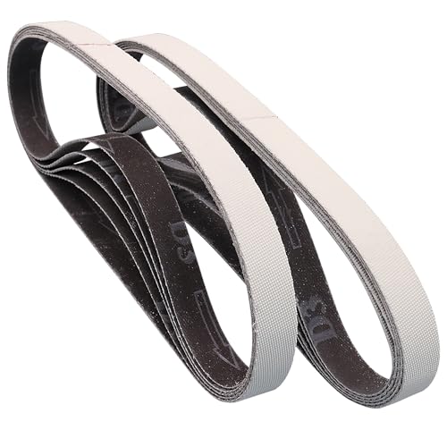 1/2 x 18 Inch Sanding Belts 5000 Grit, 10 Pack -Ultra Fine Pyramid Alumina Abrasive Belts for Air File Belt Sander, Auto Clear-Coat, Woodworking & Metal Finishing, 1/2x18 Inch Sander Belt - color: 5000 Grit (10 Pack)