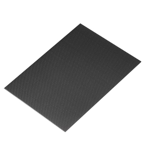 MECCANIXITY 3K Carbon Fiber Plate Panel Sheets, 200 x 300 x 2mm Carbon Fiber Board Plate Glossy Laminate Plain Weave Panel Sheets Flexible for RC Aircraft, Model Car, Auto Parts - size: 200 x 300 x 2mm/7.87 x 11.8 x 0.1 inches