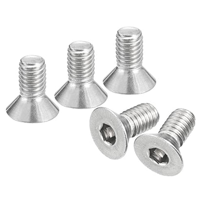 uxcell #10-32x3/8 Flat Countersunk Head Socket Cap Screws, 50Pcs 304 Stainless Steel Hex Socket Flat Head Screws, Full Thread, Countersunk Bolts - size: #10-32x3/8"