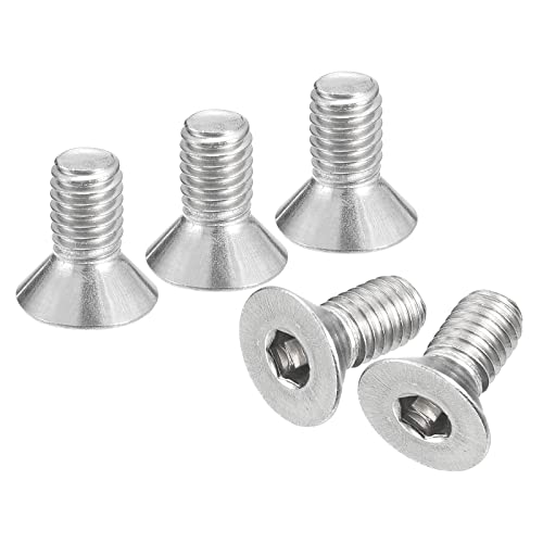 uxcell #10-32x3/8 Flat Countersunk Head Socket Cap Screws, 50Pcs 304 Stainless Steel Hex Socket Flat Head Screws, Full Thread, Countersunk Bolts - size: #10-32x3/8"
