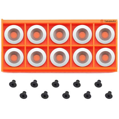 Ci0 16mm Round Replacement Carbide Inserts for Woodturning, 10 pcs - size: RΦ16x3-30°