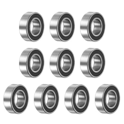 uxcell 10pcs MR126-2RS Miniature Deep Groove Ball Bearings 6x12x4mm Rubber Sealed Bearings for TRX4 1/10 RC Cars Trucks, 3D Printer, P6 (ABEC 3) - color: Black, size: 6x12x4mm
