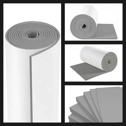 Adhesive Foam Padding Closed Cell EVA Foam Sheets Insulation Board Foam Sheet Pad with Sticky Back (1, Gray, 12x59x1/16 inch) - color: Gray, size: 12x59x1/16 inch