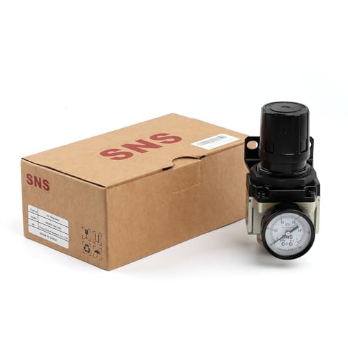 SNS AR4000-N04 Female Thread 1/2 NPT Air Pressure Regulator 0-150 PSI Adjustable,Bracket,Gauge - color: AR, size: 4000-N04