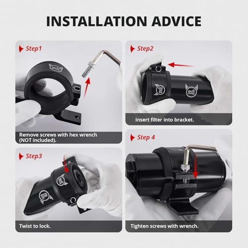 EVIL ENERGY 50MM Fuel Filter Mounting Bracket, Fuel Pump Clamp Holder 2PCS - size: 50mm