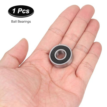 uxcell 6000-2RS Hybrid Ceramic Deep Groove Ball Bearings 10x26x8mm Si3N4 Silicon Nitride Balls Steel Rings Double Sealed Bearing for Motors, CNC Spindles (ABEC5) - size: 6000-2RS