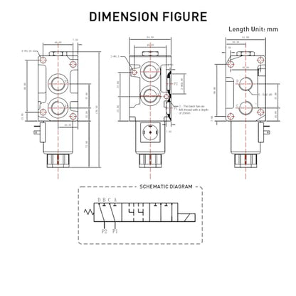 Hydraulic Solenoid Diverter Valve, 13GPM DC24V SAE Ports Hydraulic Solenoid Selector, MAX Pressure 200 Bar - style: 13GPM DC 24V
