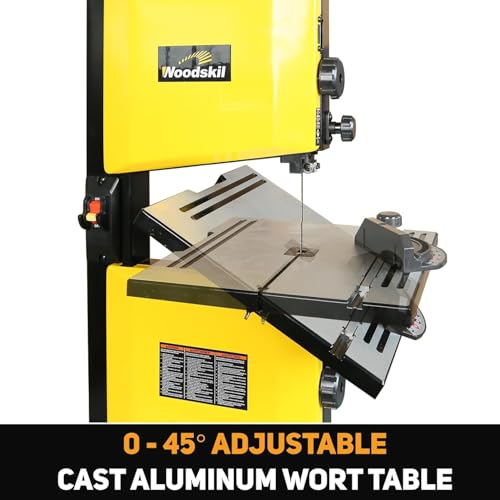 WOODSKIL 9-Inch Band Saw, 3-Amp Benchtop Bandsaw, 2500 FPM Blade Speed - size: 9 inch
