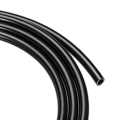 M METERXITY Pneumatic Tubing - Polyurethane Air Compressor Hose with Push to Connect Fittings, Apply to Air Line Transfer (6mm OD 4mm ID, 32Ft, Black)