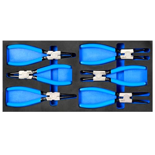 SMOTIVEPRO 6PCS 7inch Internal/External Snap Ring Pliers Set - size: 6PC 7" Internal/External Set