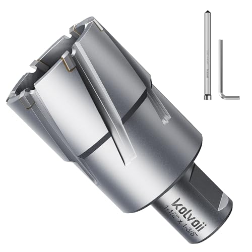 Kolvoii TCT Annular Cutter 1‑1/2" Diameter x 1‑3/8" Depth, Mag Drill Bit - size: 1-1/2" x 1-3/8"