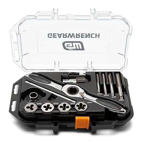GEARWRENCH 13 Piece SAE Ratcheting Tap & Die Set | 82817 - style: 13 Piece SAE