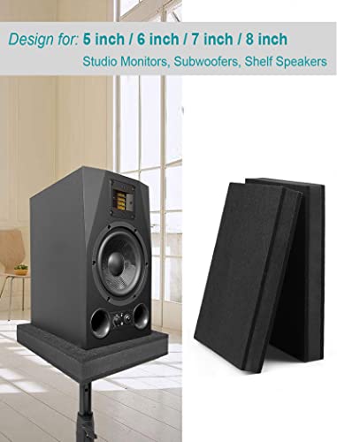 for 5''- 8'' Studio Monitor Speaker Noise Isolation Pads 3-Layer Acoustic Stand Riser Foam Subwoofer Isolation Pad Audio Vibration Platform Stabilizer - size: Medium - for 5-8 inches