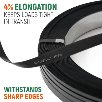 1/2" x 3080' Heavy-Duty Steel Strapping, 0.020" Thick, 1180 Lbs Break Strength, 16" x 3" Core - Pallet Metal Banding with Superior Cut-Resistance - Approved for UPS, Railroad Shipments - size: 1 Coil (UPS Box)