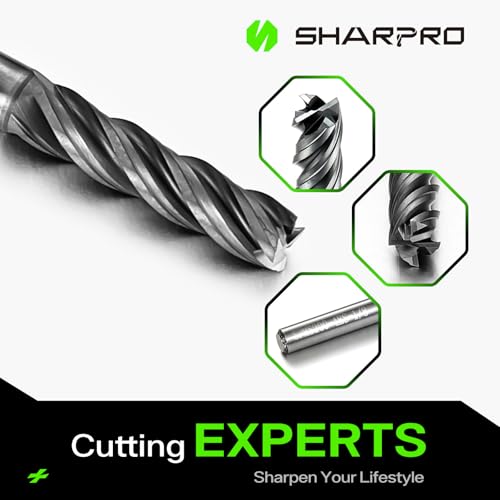 1/8 Inch Shank Carbide Square End Mill, 4 Flute CNC End Mills, Heat-Resistant Metal Endmill Suitable Alloy Steel, Stainless Steel, Various Cast Iron - size: 1/8 in(4 Flute)