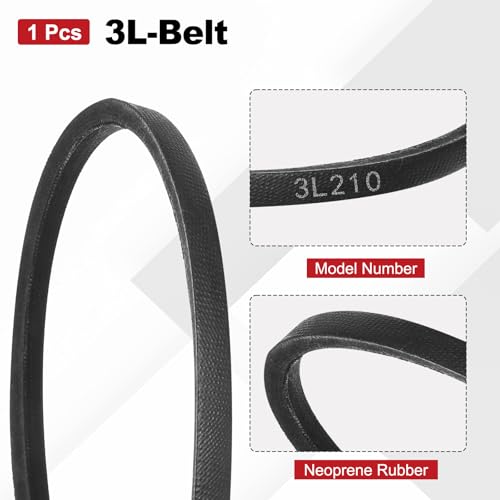 3L210 Belt, Classic Wrapped Rubber 3L Section V-Belt, Pack of 2 - size: 3L210