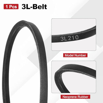 3L210 Belt, Classic Wrapped Rubber 3L Section V-Belt, Pack of 2 - size: 3L210