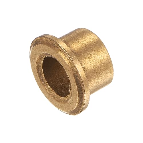 HARFINGTON 8pcs Flange Bearing Sleeve 8mm Bore 12mm OD 10mm Length 2mm Flange Thickness Bronze Bushing Self Lubricating Bushings Sleeve for Industrial Equipment - size: 8mm x 12mm x 10mm