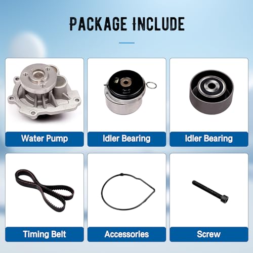 Water Pump Kit for Chevrolet Sonic 1.8L 2012-2018 - Timing Kit fits for Chevrolet Astra 1.8L 07-08, for Chevrolet Aveo 1.6L 09-11, 10-15 for Cruze, for Pontiac G3 1.6L